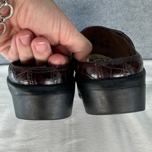 Ariat Womens sz 9.5 Black & Brown Clogs Western Classic Slip-On Low Heel Comfort - Picture 12 of 15